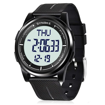 Ultra-Thin Digital Watch – Waterproof, Stopwatch, Wide-Angle Display for Men & Women