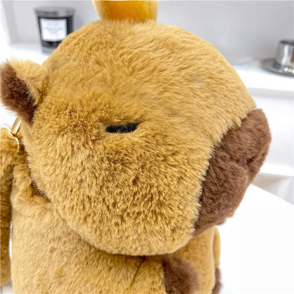 Cute Soft Plush Capybara Backpack Girl Fashionable Crossbody Bag for Women Kawaii Shoulder Bag for Children Gifts for Girlfriend - BeeTrendyShop.COM