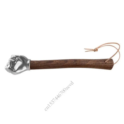 Stainless Steel Fist Hammer – Wooden Handle Craft & Camping Hand Tool