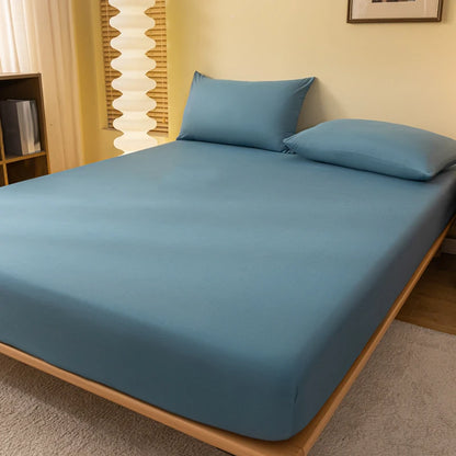 Solid Color Matte Bed Sheet – Minimalist Bedroom Bed Cover (Excluding Pillowcases)