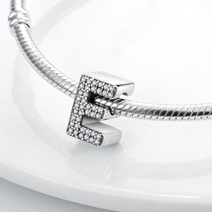 925 Sterling Silver A-Z Letter Charm Beads – Gold Alphabet DIY Birthday Jewelry