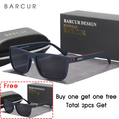 BARCUR TR90 Sports Sunglasses – Polarized Lightweight UV400 for Men