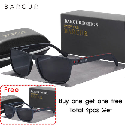 BARCUR TR90 Sports Sunglasses – Polarized Lightweight UV400 for Men