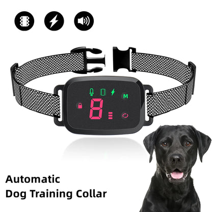 Smart Anti-Bark Dog Collar – HD Display, IP67 Waterproof, Rechargeable with 3 Training Modes