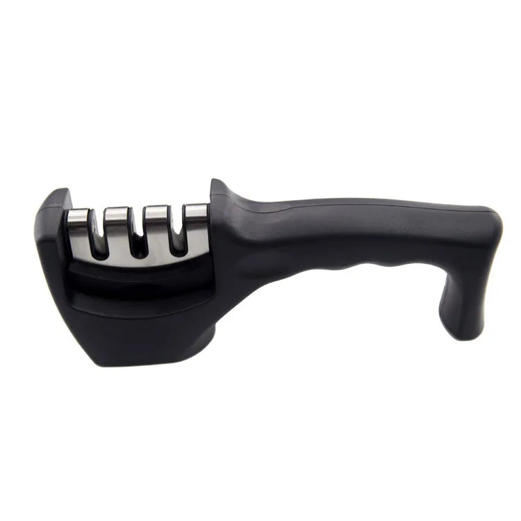Handheld 3-Stage Knife Sharpener – Multi-Function Quick Sharpening Tool with Non-Slip Base