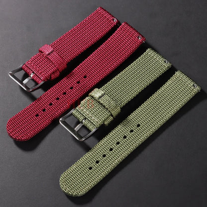 Nylon Canvas Watch Band Woven Soft Belt Universal Bracelet for Men Women Sport Military Universal  Wristband 18mm 20mm 22mm 24mm - BeeTrendyShop.COM