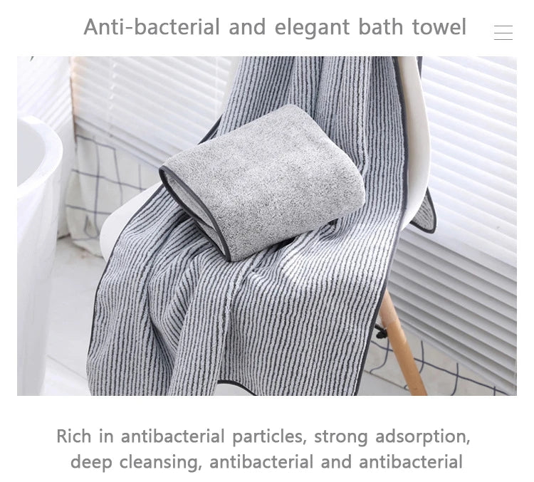 1PCS Thickened Bath Towels for The Body Microfiber Towel for Gym Sports Shower Robe for Spa Beath Home - BeeTrendyShop.COM