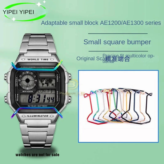 For CASIO Electronic Watch Case AE1200/AE1300 series Men Metal Anti-collision stainless steel Modified watch bezel Bumper