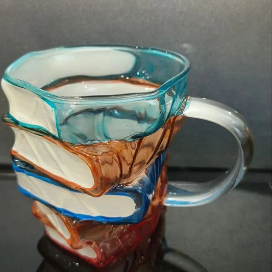 Books Drinking Container Wear Resist Unique Handmade Drink Cup Multi-Purpose Creative Book-Shaped Drinkware for Friends Gift