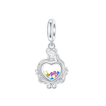 925 Sterling Silver Colorful Sun Moon Stars Dangle Charm – DIY Jewelry