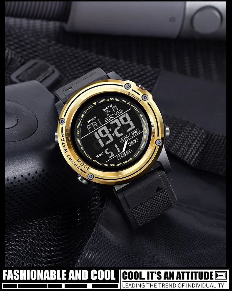 Digital Watches for Men  50m Waterproof  Sports Watches LED Big Dail Display Digital Stopwatch 8125 LED Watch Men's Wristwatches