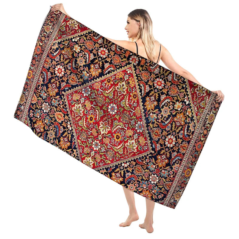 Quick-Dry Microfiber Beach & Bath Towel – Lightweight, Super Absorbent