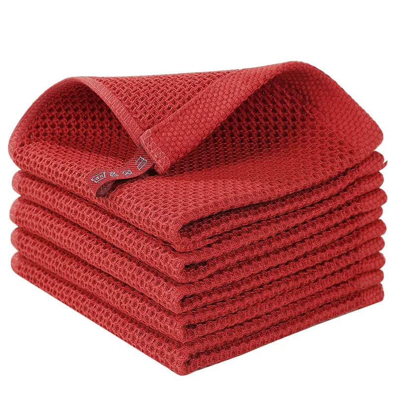 Cotton Honeycomb Kitchen Dishcloth – Soft, Absorbent & Breathable Cleaning Cloth