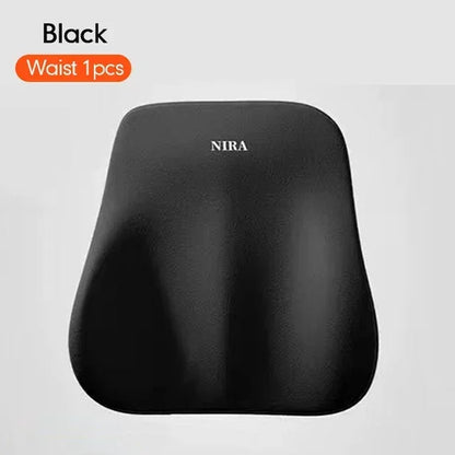Car Memory Foam Lumbar & Neck Support Pillow – Removable Washable Backrest for Universal Vehicles