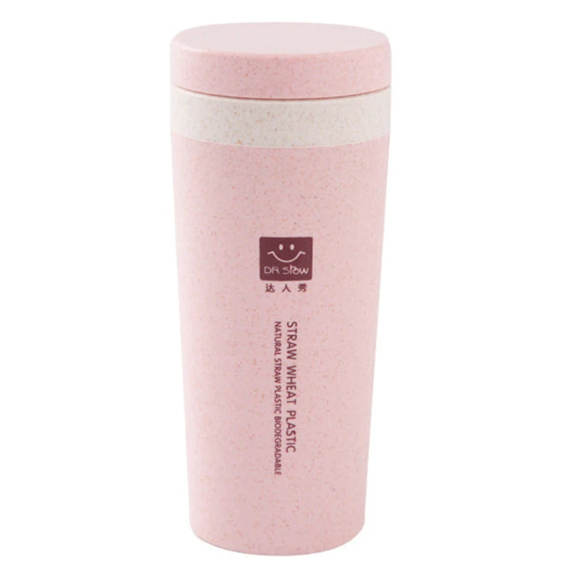 300ml Wheat Fiber Thermal Mug – Double Layer Portable Coffee Tea Water Cup for Office & Travel