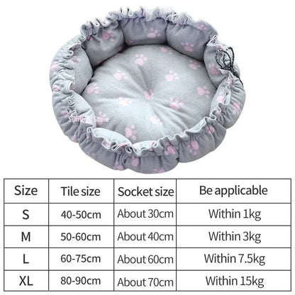 Adjustable Drawstring Pet Bed - Super Soft & Warm Basket for Cats and Small Dogs - BeeTrendyShop.COM