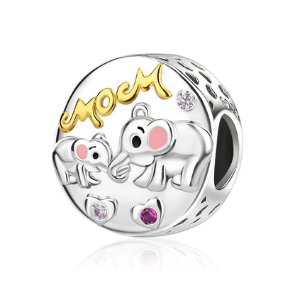 925 Sterling Silver Sunflower & Lucky Stars Charm – Sun Moon Diamond DIY Jewelry