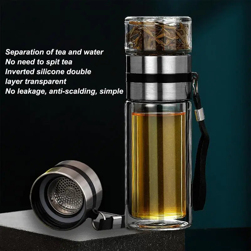Glass Tea Infuser Bottle,Tea Bottle Travel Mug