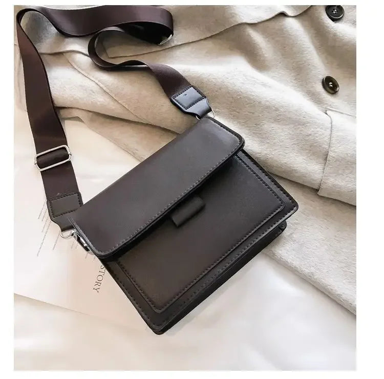 Crossbody Bag PU Leather Fashion Bags for Women Travel Handle Handbag Fashion Shoulder Messenger Bag Ladies Small Flap Bag