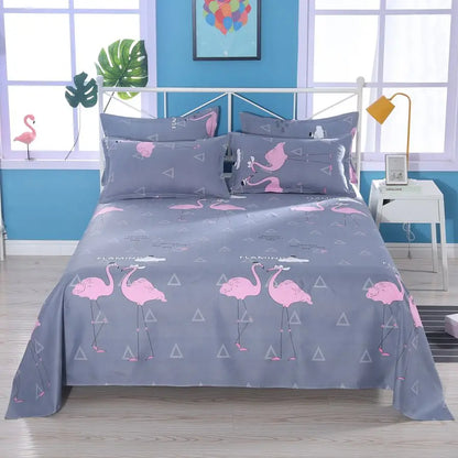 Modern Polyester Cotton Flat Bed Sheet – Soft Bed Linen for Single, Queen & King Size (No Pillow Covers)