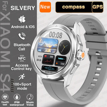 S4 Ultra Outdoor Sport Smartwatch – AMOLED HD, NFC, GPS, Heart Rate, Bluetooth Call