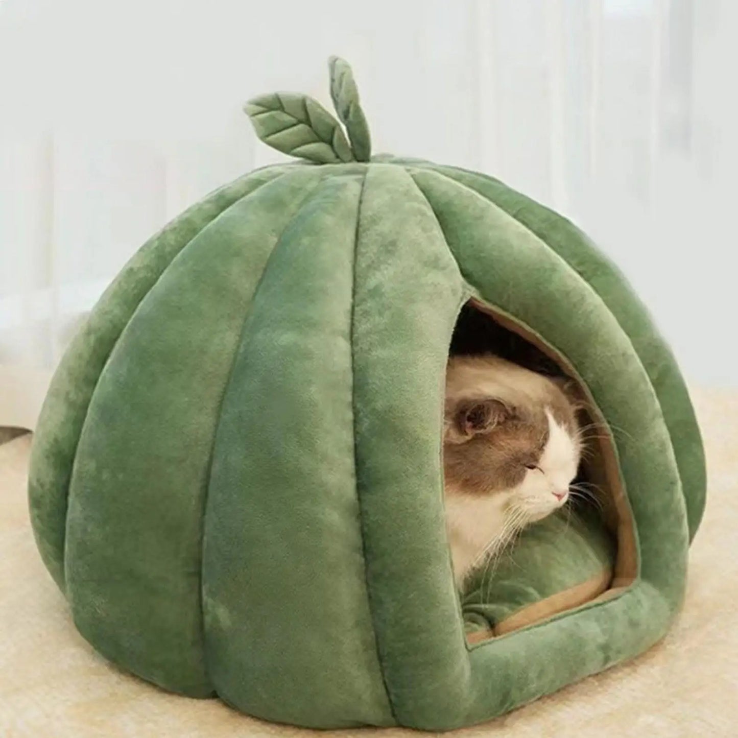Cozy Winter Plush Pet Bed - Round Bed for Medium-Large Dogs & Cats