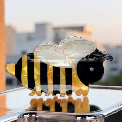 Cute Bee Hair Claw Clip – Diamond-Studded Animal Hairpin for Women