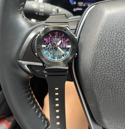 GM Oak Series Digital Sport Watch – LED Alloy Dial, Roman Numerals, World Time, Unisex