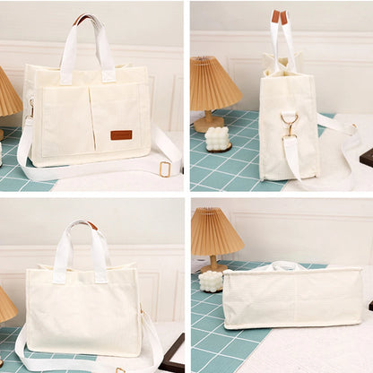 Ladies' handbag, large capacity new fashionable canvas shoulder bag, crossbody bag, commuting bag  zwq - BeeTrendyShop.COM