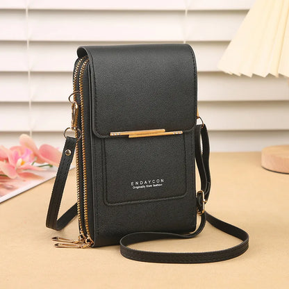 Crazy Bag Fashion Touch Screen Lock Cell Phone Bag Women's Mobile Phone Card Holder Crossbody Shoulder Bag - BeeTrendyShop.COM