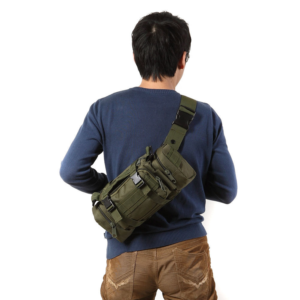 Waist Fanny Pack for Men Waterproof Cross-body Shoulder Sling Bag for Hiking Outdoor Climbing Fishing Camping