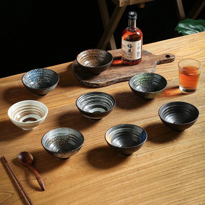 4.5inch Japanese Ceramic Rice Bowl Porcelain Dishes Pretty Restaurant Table Top items Soup Noodles Sauce Bowls Dinnerware