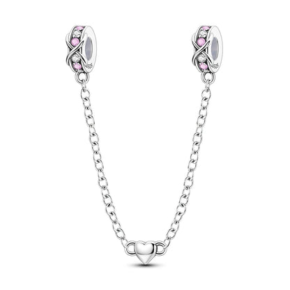 925 Sterling Silver Safety Chain Travel Charm Beads – Aircraft, Earth & Camera