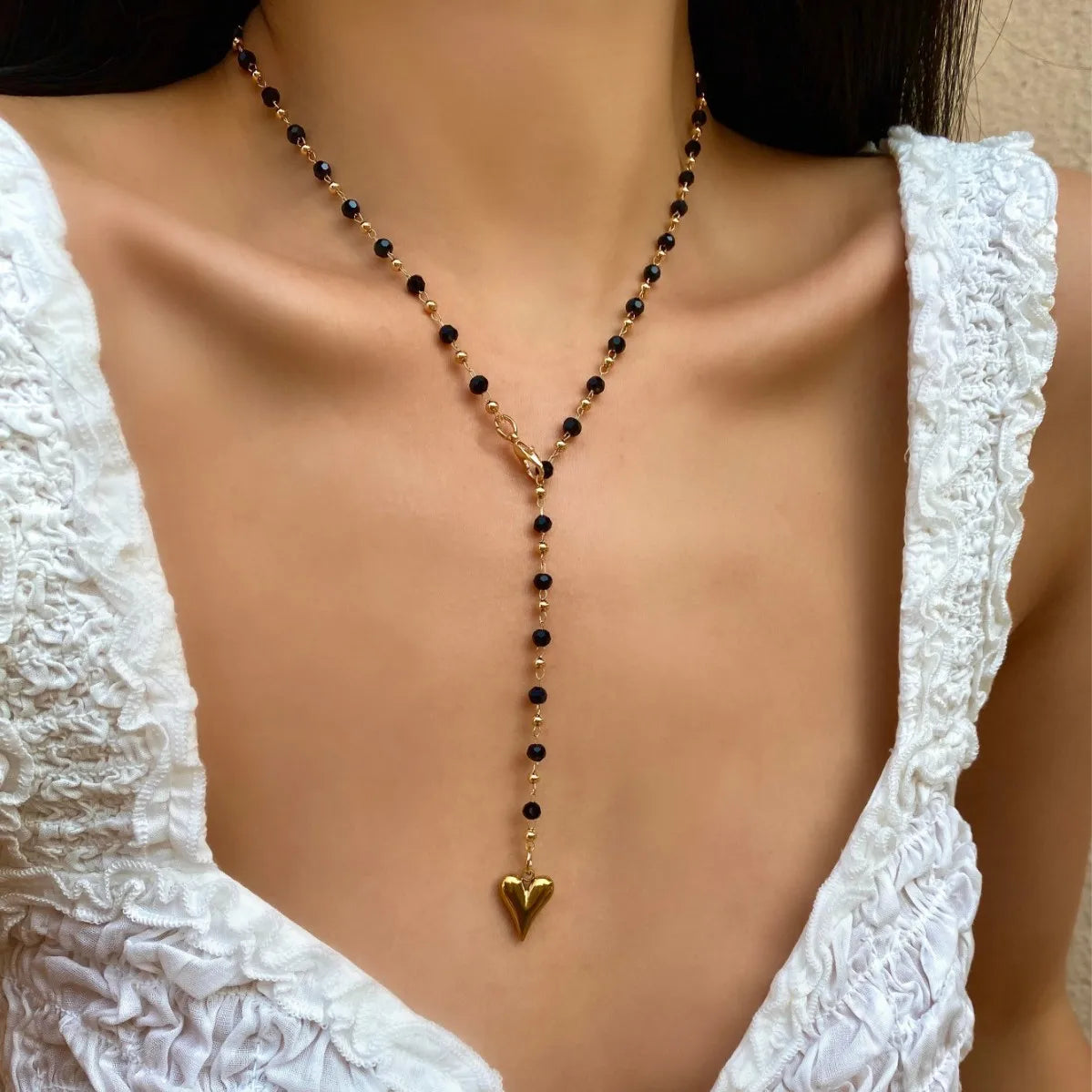 Bohemian Y-Shaped Necklace for Women – Y2K Metal Clavicle Chain Choker