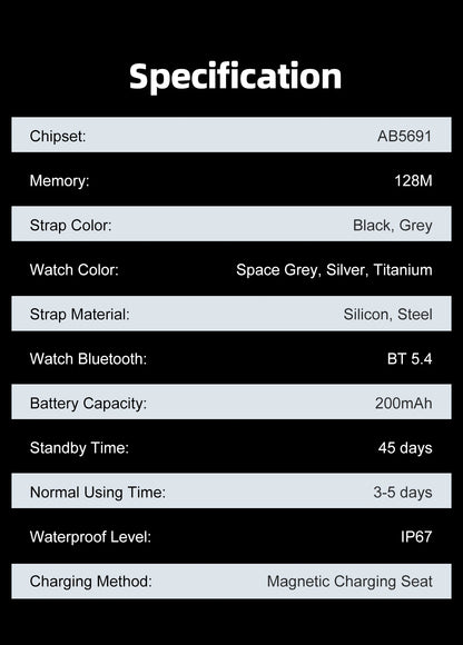 Ultra Thin Smartwatch 1.96" AMOLED – Always-On Display, Call Reminder, Compatible with Huawei & Android
