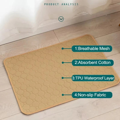 Dog Urine Pads Washable Reusable Anti Slip Pet Pee Pad Puppy Training Pad Pet Bed Urine Mat for Car Seat Cover Pet Supplies - BeeTrendyShop.COM