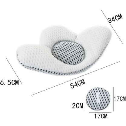 3D Memory Foam Lumbar Support Pillow 54x34cm – Quick Rebound Back Cushion for Bed, Sofa & Office