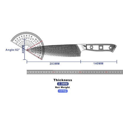 DIY Damascus Steel Knife Blank – 67-Layer Hand Forged Japanese Chef Knife Material