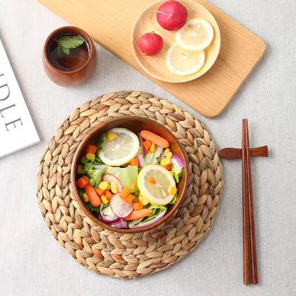 Japanese Jujube Wood Soup & Rice Bowl – Solid Wood Salad Bowl for Children, Baby & Adults