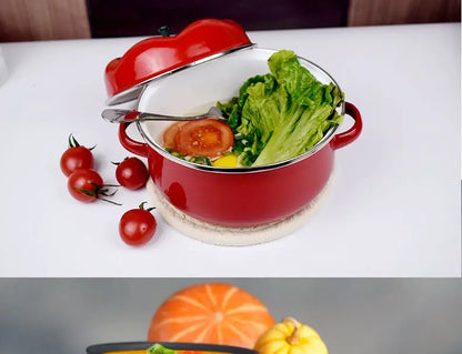 Porcelain Tomato Pot with Heating Function – Soup & Stew Pot 18/20/22 CM