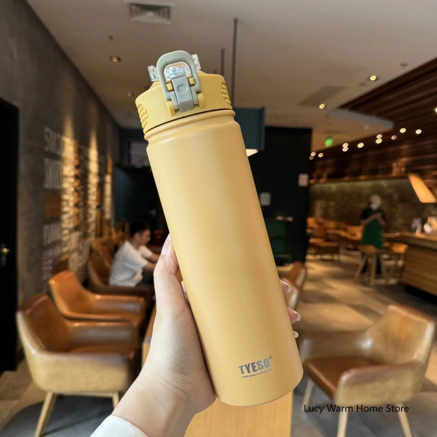 Thermal Water Bottle with Straw 600/750ML – Stainless Steel Hot & Cold Mug