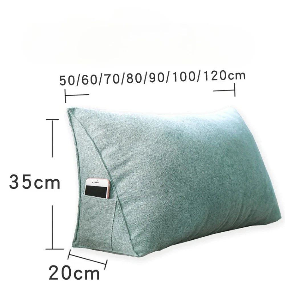 Triangle Reading & Lumbar Support Cushion – Soft Backrest Pillow for Sofa, Bed & Office