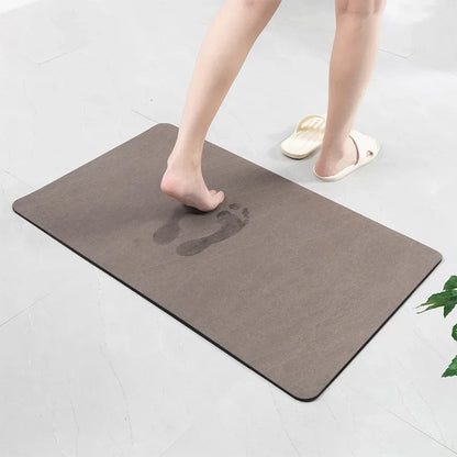 Diatom Mud Bathroom Mat – Nordic Style Anti-Slip Absorbent Toilet Floor Carpet | Soft Diatomite