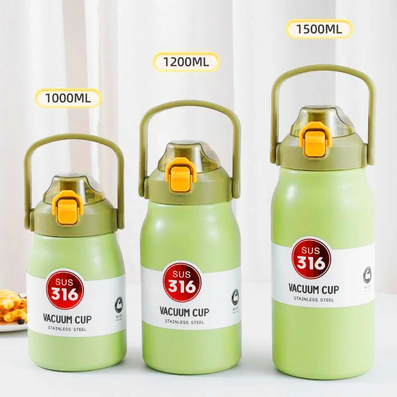 1500ML Stainless Steel Thermo Bottle – Large Capacity Portable Thermal Tumbler