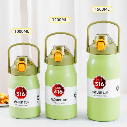 1500ML Stainless Steel Thermo Bottle – Large Capacity Portable Thermal Tumbler