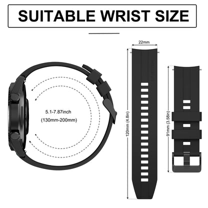 Silicone 22mm Watch Band For Huawei GT1 GT 2 46mm Strap Wristband For Polar Grit X / Vantage M Bracelet Watchband Replacement - BeeTrendyShop.COM