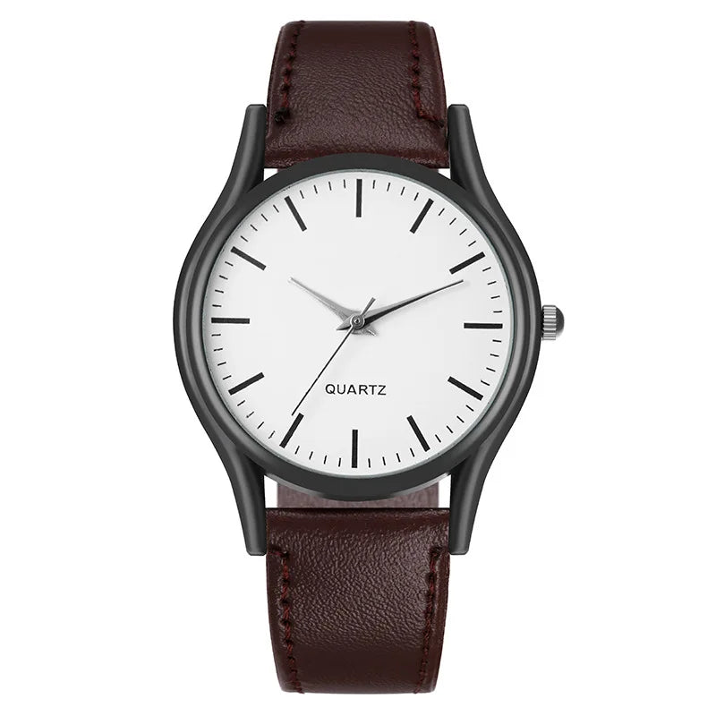 2024 New Couples Watches Leather Strap Minimalist Fashion Quartz Wristwatches Multiple Colors for Loved Ones Gift parejas reloj