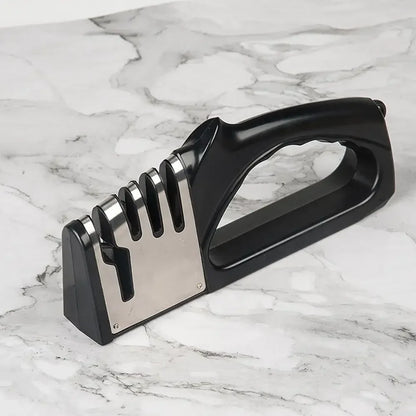 4-Segment Knife Sharpener – Multifunctional Portable Non-Slip Kitchen Sharpening Tool