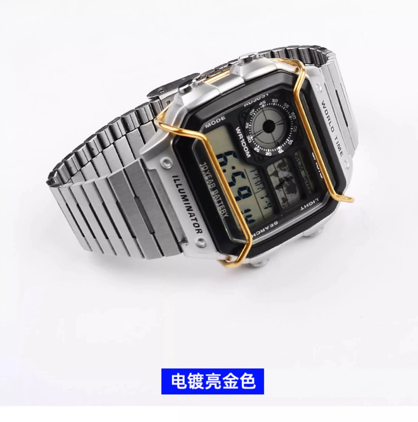 For CASIO Electronic Watch Case AE1200/AE1300 series Men Metal Anti-collision stainless steel Modified watch bezel Bumper