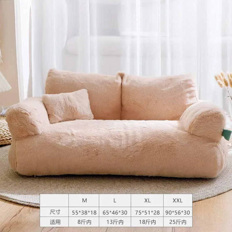4-Season Removable Pet Sofa Bed - Extra Large Washable Bed for Cats & Dogs